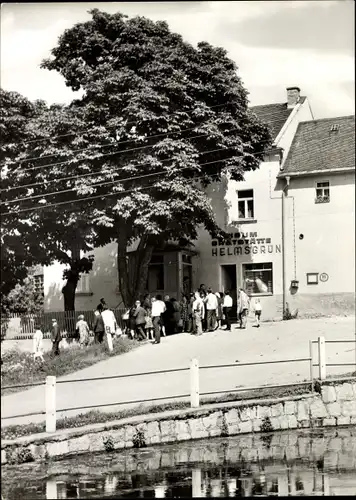 Ak Helmsgrün Rodlera Pöhl Vogtland, Konsum-Gaststätte