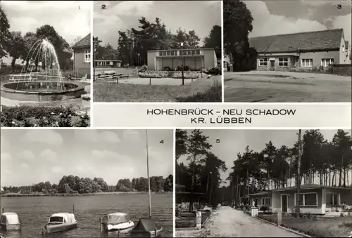 Ak Neu Schadow Hohenbrück Märkische Heide, Freilichtbühne, Gasthaus Treue, Neuendorfer See