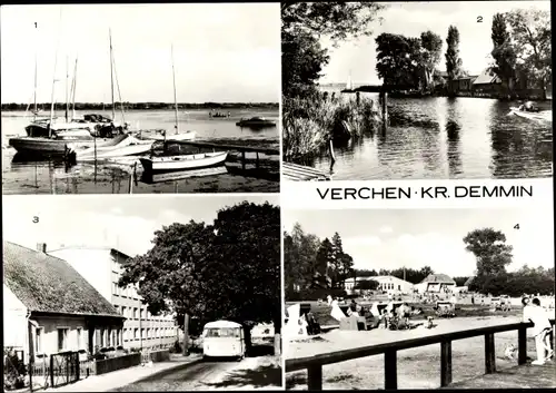 Ak Verchen Demmin in Vorpommern, Am Kummerower See, An der Peene, Naherholungszentrum