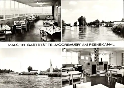 Ak Malchin in Mecklenburg, Gaststätte Moorbauer am Peenekanal
