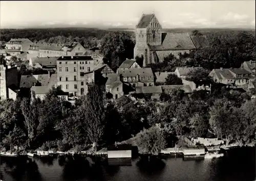 Ak Lychen in der Uckermark, Ortspartie, Kirche