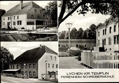 Ak Lychen in der Uckermark, Ferienheim Schreibermühle, VEB RFT Fernmeldewerk Leipzig