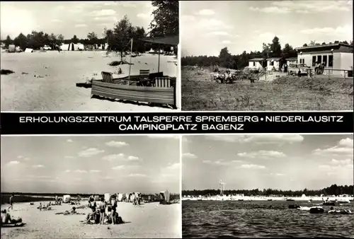 Ak Bagenz Neuhausen an der Spree Niederlausitz, Campingplatz Talsperre Spremberg, Erholungszentrum
