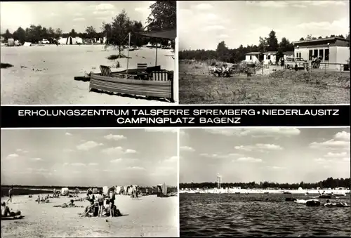 Ak Bagenz Neuhausen an der Spree Niederlausitz, Erholungszentrum Talsperre Spremberg, Campingplatz