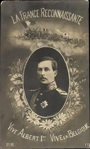 Ak König Albert I. von Belgien, Portrait