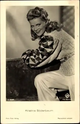 Ak Schauspielerin Kristina Söderbaum, Portrait, UFA Film