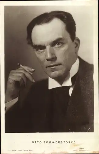 Ak Schauspieler Otto Sommerstorff, Portrait mit Zigarette
