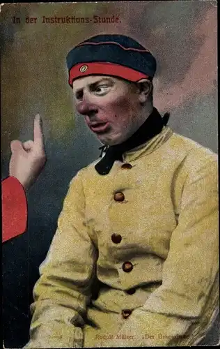 Ak Deutscher Soldat in der Instruktionsstunde