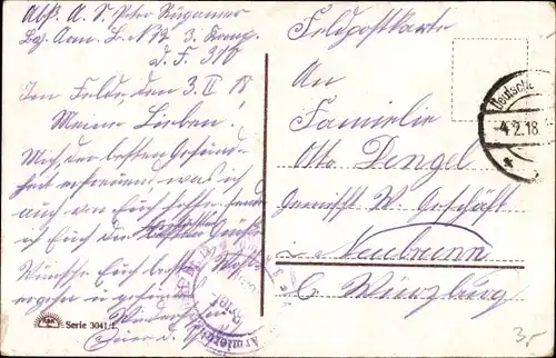 Künstler Ak Reinhardt, Ehret die Frauen, Soldat stopft Strümpfe