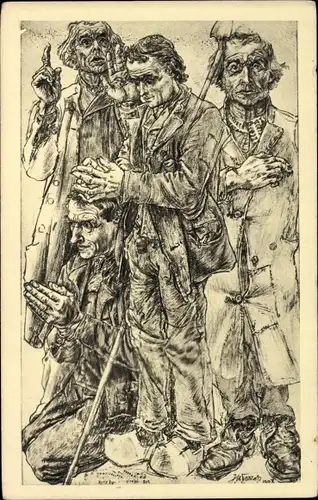 Künstler Ak Toorop, Jan, Kersttriptiek III De Herders