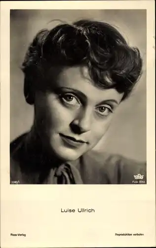 Ak Schauspielerin Luise Ullrich, Portrait