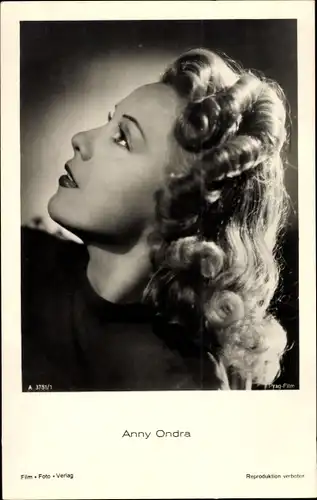 Ak Schauspielerin Anny Ondra, Portrait, Profilansicht, Frau von Max Schmeling