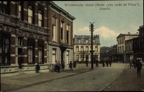 Ak Almelo Overijssel Niederlande, Wierdensestraat, Hotel van ouds de Prins