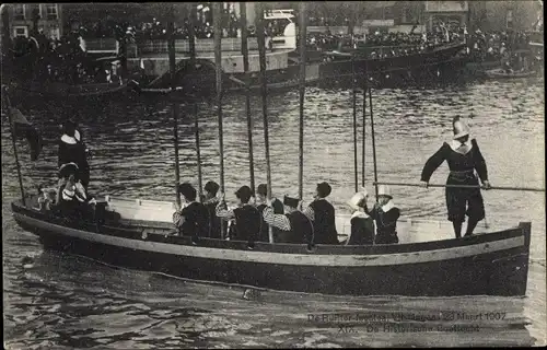 Ak Vlissingen Zeeland Niederlande, De Ruyterfeesten 1907, Ruderpartie