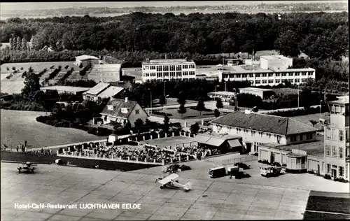 Ak Eelde Drenthe Niederlande, Hotel-Cafe-Restaurant Luchthaven Eelde