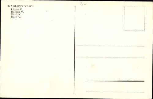 Ak Karlovy Vary Karlsbad Stadt, Lazne V., Bad V.