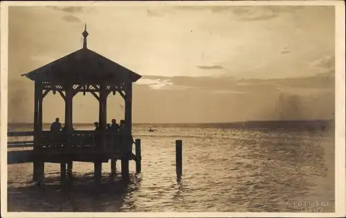 Foto Ak Bregenz am Bodensee Vorarlberg, Pavillon am Wasser