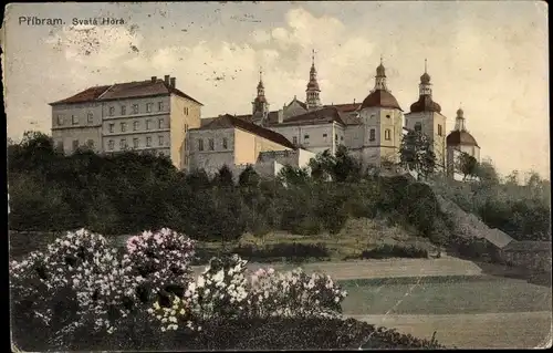 Ak Příbram Pibrans Mittelböhmen, Kloster Svatá Hora, Wallfahrtsort