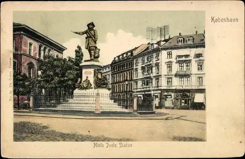 Ak København Kopenhagen Dänemark, Niels Juels Statue