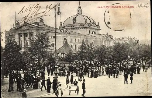 Ak Kristiania Christiania Oslo Norwegen, Nationaltheater, Naar Musikken Spiller