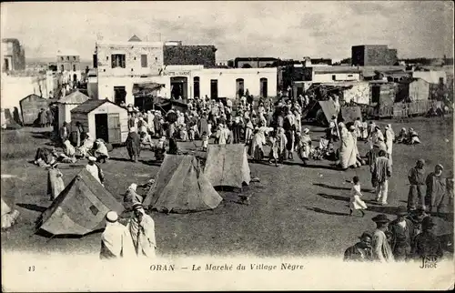 Ak Oran Algerien, Le Marché du Village Negre