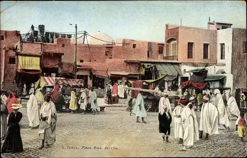 Ak Tunis Tunesien, Place Bab Souika, Platz, Tunesier