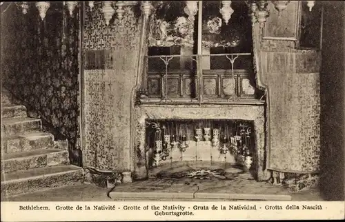Ak Bethlehem Palästina, Geburtsgrotte