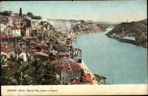 Ak Foz Do Douro Porto Portugal, Ponte Maria Pia