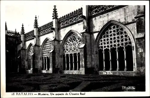 Ak Batalha Portugal, Mosteiro, um aspecto do Claustro Real