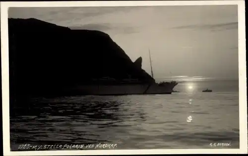 Ak Hornvika Nordkap Norwegen, MV Stella Solaris ved Nordkap, BDS Bergenske Dampskibsselskab