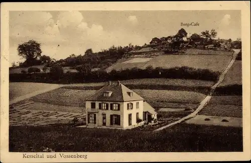 Ak Wyler Kranenburg am Niederrhein, Kesseltal und Vossenberg, Cafe, Gartenanlagen