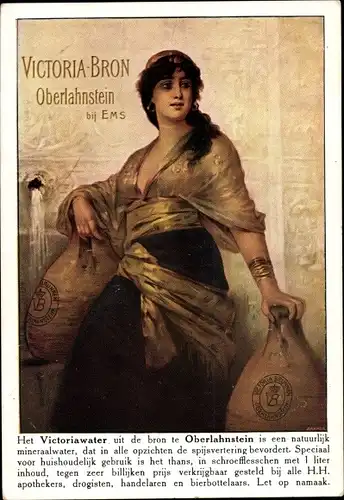 Ak Oberlahnstein Lahnstein am Rhein, Portrait von Victoria Bron, Frau in Gewand