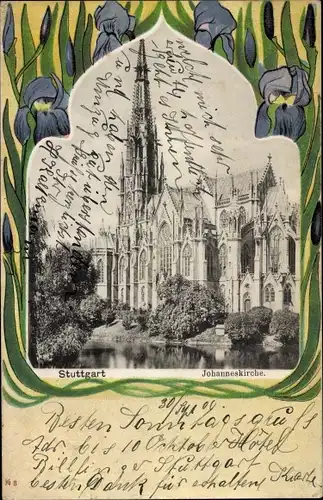 Passepartout Ak Stuttgart in Württemberg, Johanneskirche