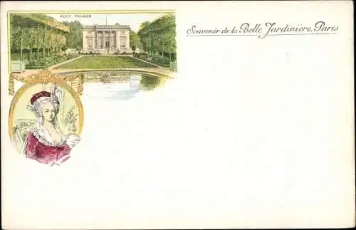 Litho Versailles Yvelines, Petit Trianon, Reklame, Belle Jardiniere