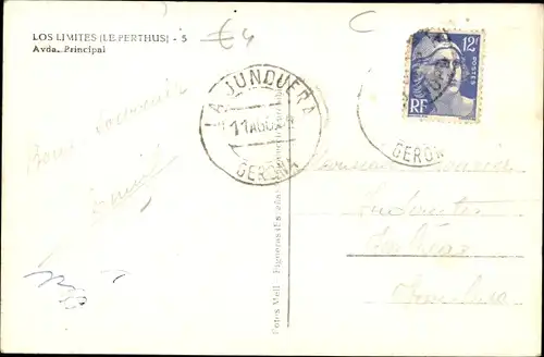 Ak Le Perthus Pyrénées Orientales, Avda. Principal