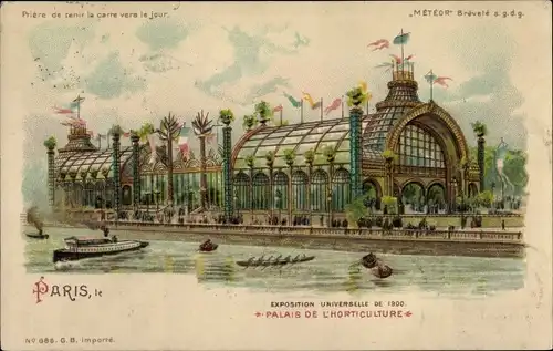 Halt gegen das Licht Litho Paris, Exposition Universelle 1900, Palais de l'Horticulture