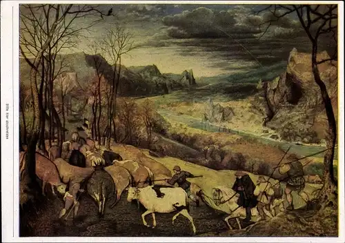 Sammelbild Malerei der Renaissance Gruppe 42 Bild 99 Pieter Bruegel der Ältere, Heimkehr der Rinder
