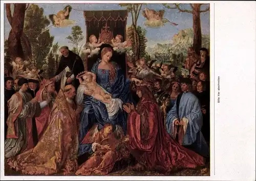 Sammelbild Die Malerei der Renaissance Gruppe 42 Bild 47 Albrecht Dürer, Das Rosenkranzfest