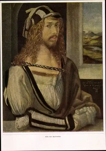 Sammelbild Die Malerei der Renaissance Gruppe 42 Bild 43 Albrecht Dürer, Selbstbildnis 1498