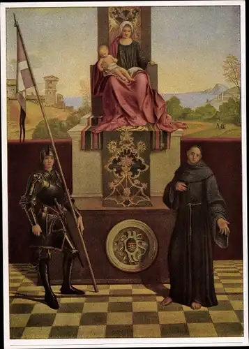 Sammelbild Die Malerei der Renaissance Gruppe 42 Bild 23 Giorgione, Thronende Madonna