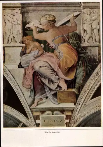 Sammelbild Malerei der Renaissance Gruppe 42 Bild 8 Michelangelo Buonarroti, Die libysche Sybille