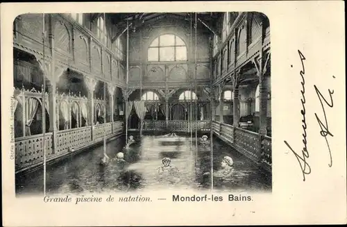Ak Mondorf les Bains Bad Mondorf Luxemburg, Grande piscine de natation