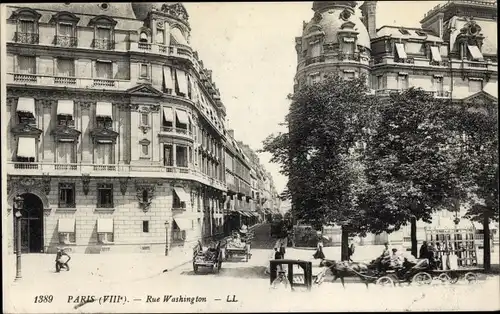 Ak Paris VIII, Rue Washington