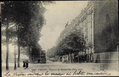 Ak Paris XVI Passy, Avenue de Versailles