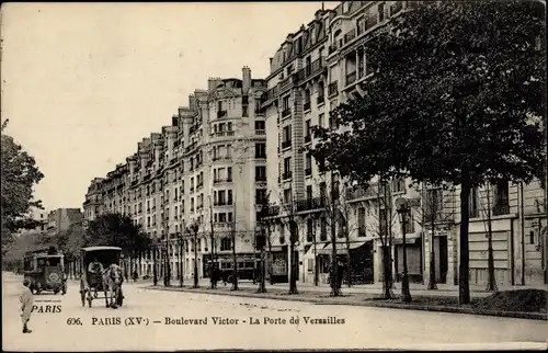 Ak Paris XV Vaugirard, Boulevard Victor, La Porte de Versailles