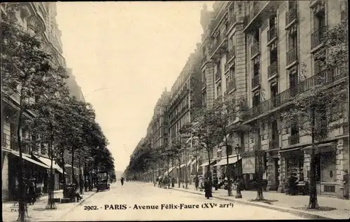 Ak Paris XV Vaugirard, Avenue Felix Faure