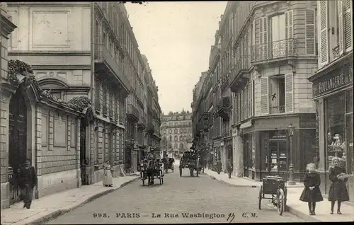 Ak Paris VIII, La Rue Washington