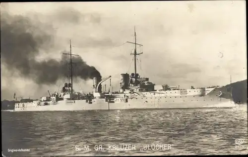 Ak Deutsches Kriegsschiff, SMS Blücher, Großer Kreuzer
