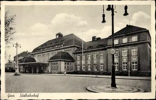 Ak Gera in Thüringen, Partie am Südbahnhof