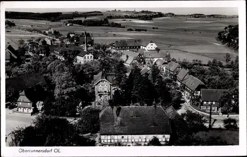 Ak Obercunnersdorf Kottmar in der Oberlausitz, Panorama vom Ort